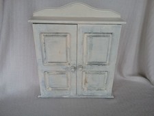 Vintage Retro Wooden Pine Small Wall Cabinet Cupboard