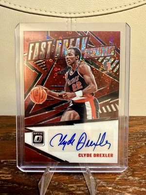 Panini Donruss Optic 23-24 Clyde Drexler Trail Blazers Fast Break Auto   - NEW