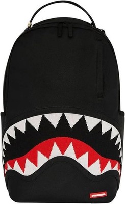 Sprayground Knit Commander Backpack Flyknit Shark Mouth Core Black New RARE