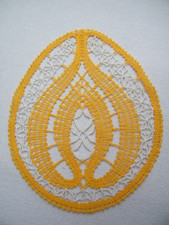 Kreuzstich Klöppeln Stickbild Ostern Ei  Handarbeit fertig 17x13