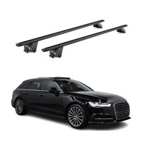 DachträGer GrundtäGer FüR Audi A6 C7 Avant 2011-2018 100Kg Alu Schwarz 2 Tlg ABE