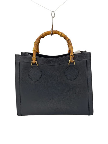 GUCCI Bamboo Handle Handbag Leather BLK Diana NULL rh598709686
