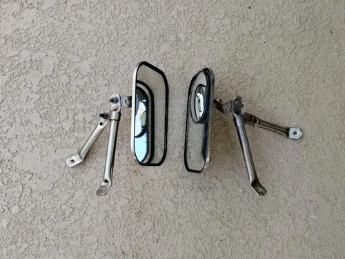Vintage Truck Mirror PAIR 7-1/2''x 5-1/2'' W/ Blind Spot Mirror