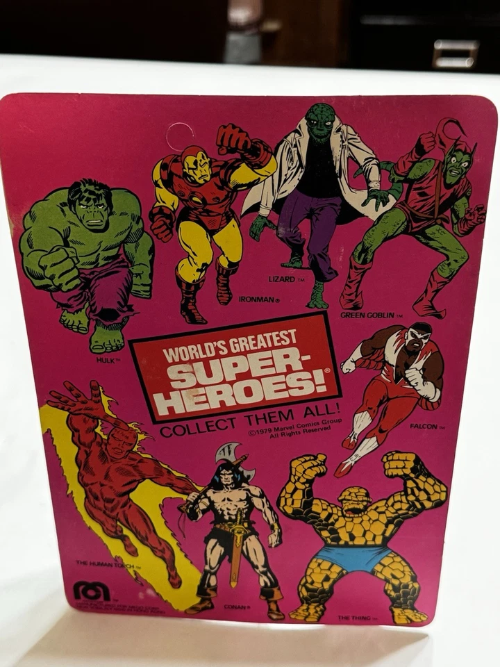 令人难以置信的绿巨人 WGSH 漫威 1979 年 Mego 8 英寸人偶全新从未打开未开封卡 — 第 2/4 张图片