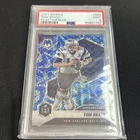 2021 Panini Mosaic Super Bowl MVPs Tom Brady #284 Reactive Blue Mosaic  PSA 9
