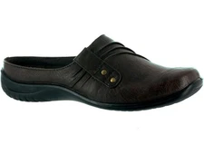 Easy Street Holly Clog Womens US 11 Brown Leather Square Toe Comfort Shoes PQ685