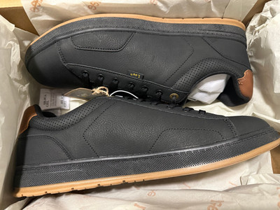 Lee Dante Men's Black Mono/Gum Lace-Up Casual Sneakers US 11.5