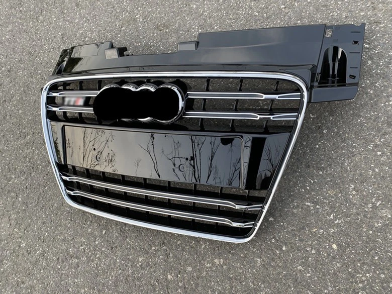 Fit For Audi TT TTS 2008-2014 TTS Style Chrome Ring Strip Front bumper Grille - Image 3 of 3
