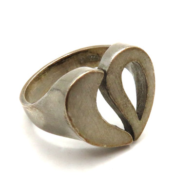 Schöner Ring 925er Sterling Silber HERZ Liebe Love Heart Vintage signiert Luxury