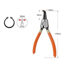Professional Circlip Pliers 1pc Internal External Straight/90 degree Curved