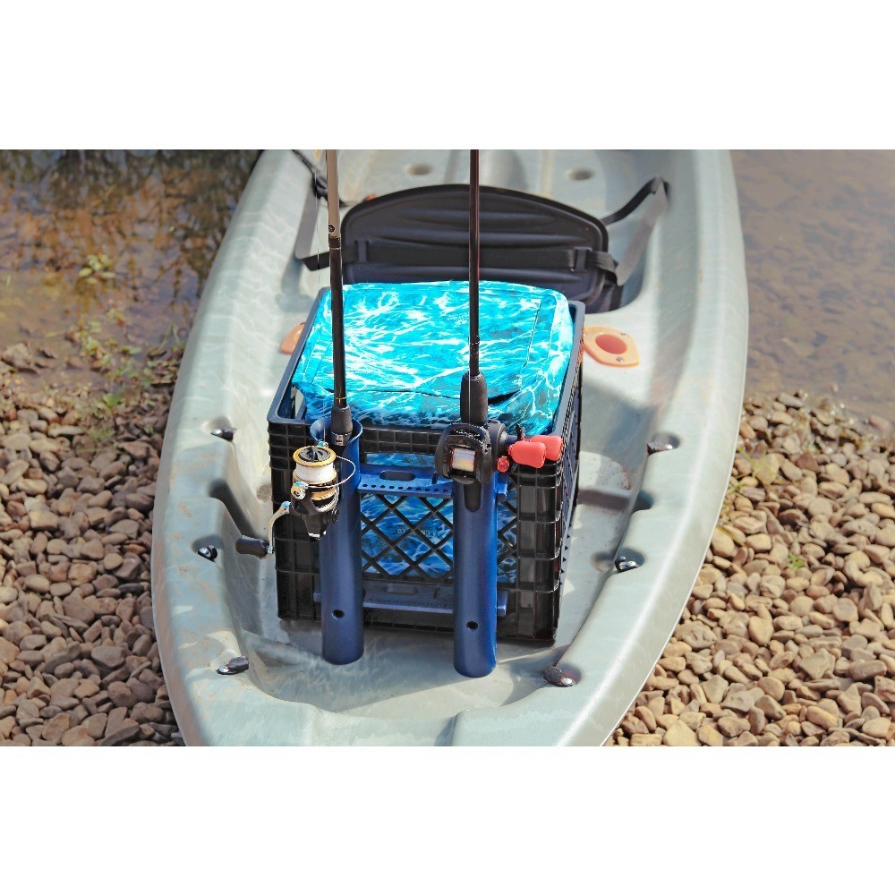 Kayak Storage Crate with 24 Accessories Dry Bag Fishing Rod Holder Organizer