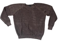 Preowned- Express Crewneck Metallic Pullover Sweater Womens Size XS 
