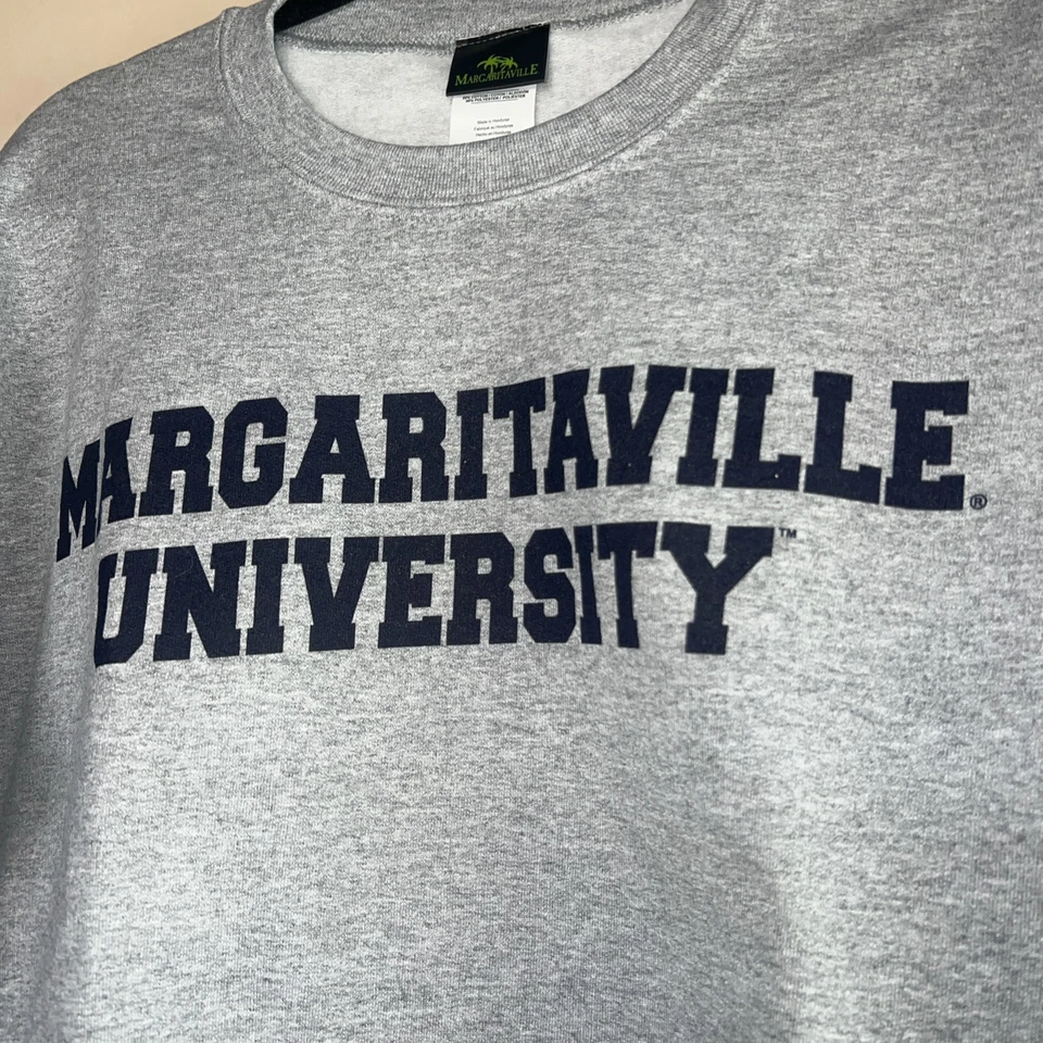 Margaritaville University Gray Sweatshirt Small Jimmy Buffett Sweatshirt AUTH - Image 2 of 4