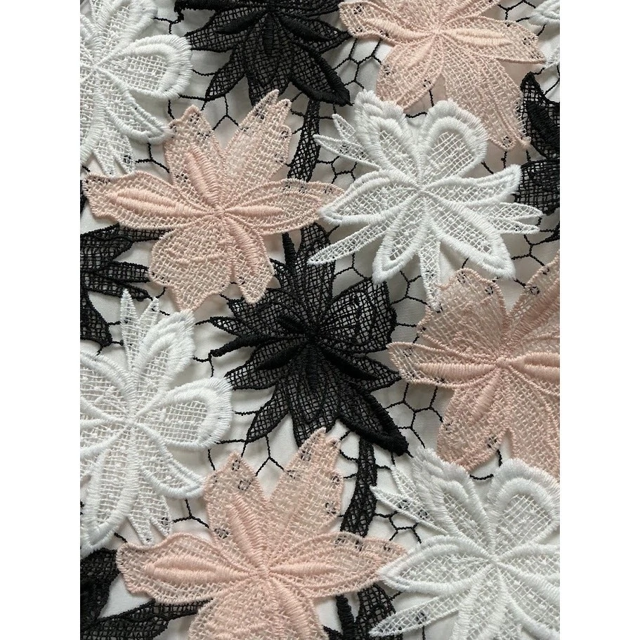 Abito tubino Kate Spade Tiger Lily pizzo floreale senza maniche zip posteriore taglia 0