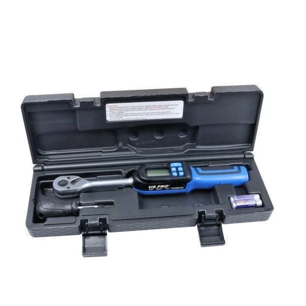 US PRO Tools 3/8"" Dr Digital Short Shank Torque Wrench 3-60nm NEW 6937 - Image 2