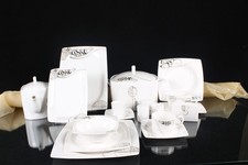 Schillerbach Fine Bone eckig 87 teile Tafelservice für 12 Personen Tafelgeschirr