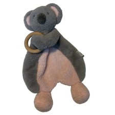 Mud Pie MUDPIE Lovey Wood Teether Ring KOALA WOOBIE Bear Security Blanket