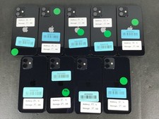 Lot of 9 Apple iPhone 12 a2172 64GB Black Unl...