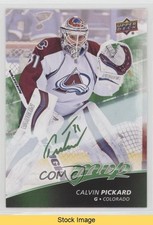 2017-18 Upper Deck MVP Green Script Calvin Pickard #181 READ 1hh