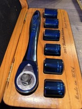 Sears Craftsman USA Nos Blue Titanium 3/8  Th...