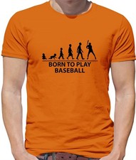 Born To Play Baseball - Mens T-Shirt - Base Ball Player Fan Love Bat
