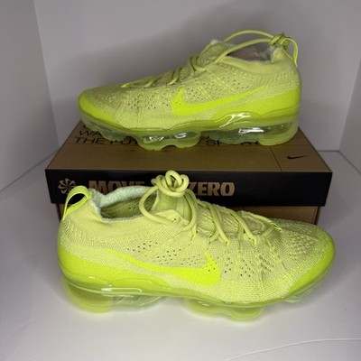 Nike Air Vapormax 2023 Flyknit Volt Neon Yellow Sneakers Women's 7.5 DV6840-700