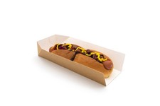 Disposable Takeaway BBQ Cardboard HOT Dog Sub Sandwich Food Packaging Tray x 500