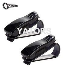 2Pcs Car Sun Visor Sunglasses Holder Clip Decorative Ticket Holder for Most Cars