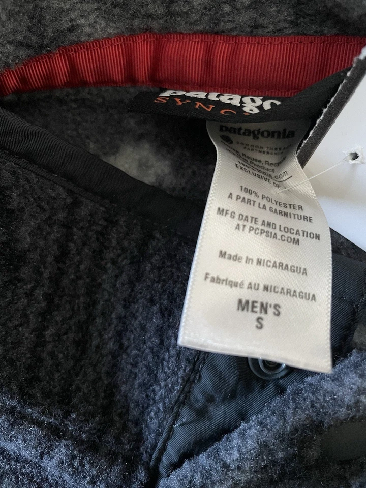 Patagonia Snap-T Pullover Men's Small Gray Aztec Tribal Synchilla Fleece Outdoor - Image 2 of 4