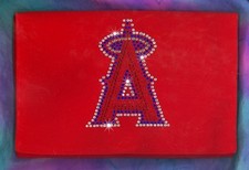 LA Angels of Anaheim Velvet Side Clutch Bag W/Crystals