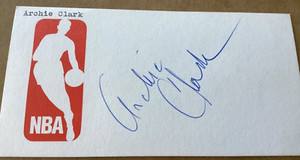 ARCHIE CLARK Personally Autographed Signed NBA Card BULLETS 76ers Free Shipping