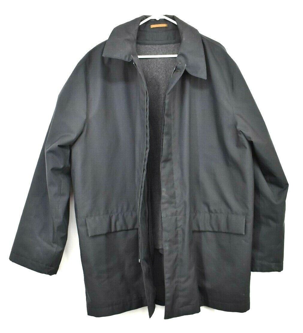 Giacca casual Yves Saint Laurent da uomo nera manica lunga cerniera intera colletto XXL