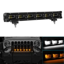 14inch LED Work Light Bar 6D Slim White Amber DRL Driving Fog Offroad ATV Truck