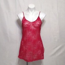 Victorias Secret Sheer Floral Lace Slip Dress Lingerie Sleepwear Sexy M USA Made