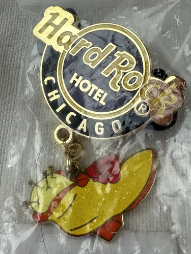 LOT of 2 Hard Rock Hotel CHICAGO 2008 HRH Logo Dangle SHOE Series PINS APRIL MAY - Picture 3 of 5