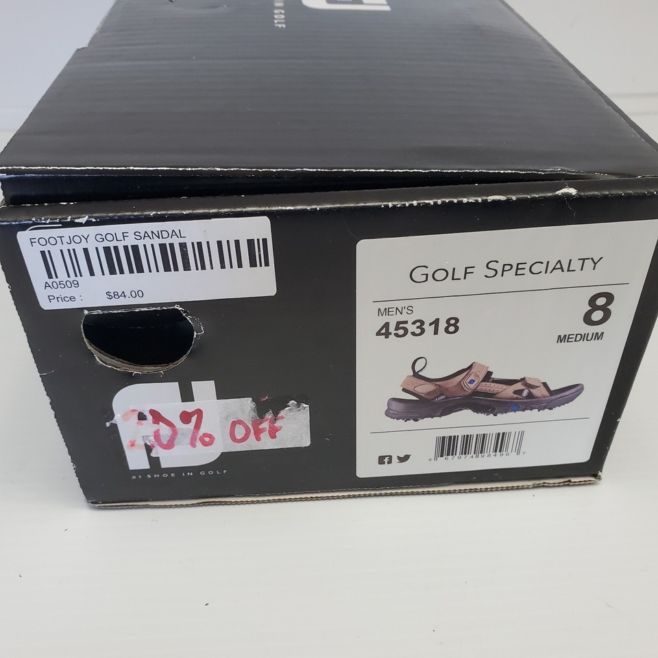 FootJoy GreenJoys Golf Soft Spikes Golf Sandals 45318Tan Mens 8M eBay