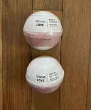 2 Bath  Body Works Inspire Love Bath Soak Fizzy Bombs Rose  Vanilla Fizzie