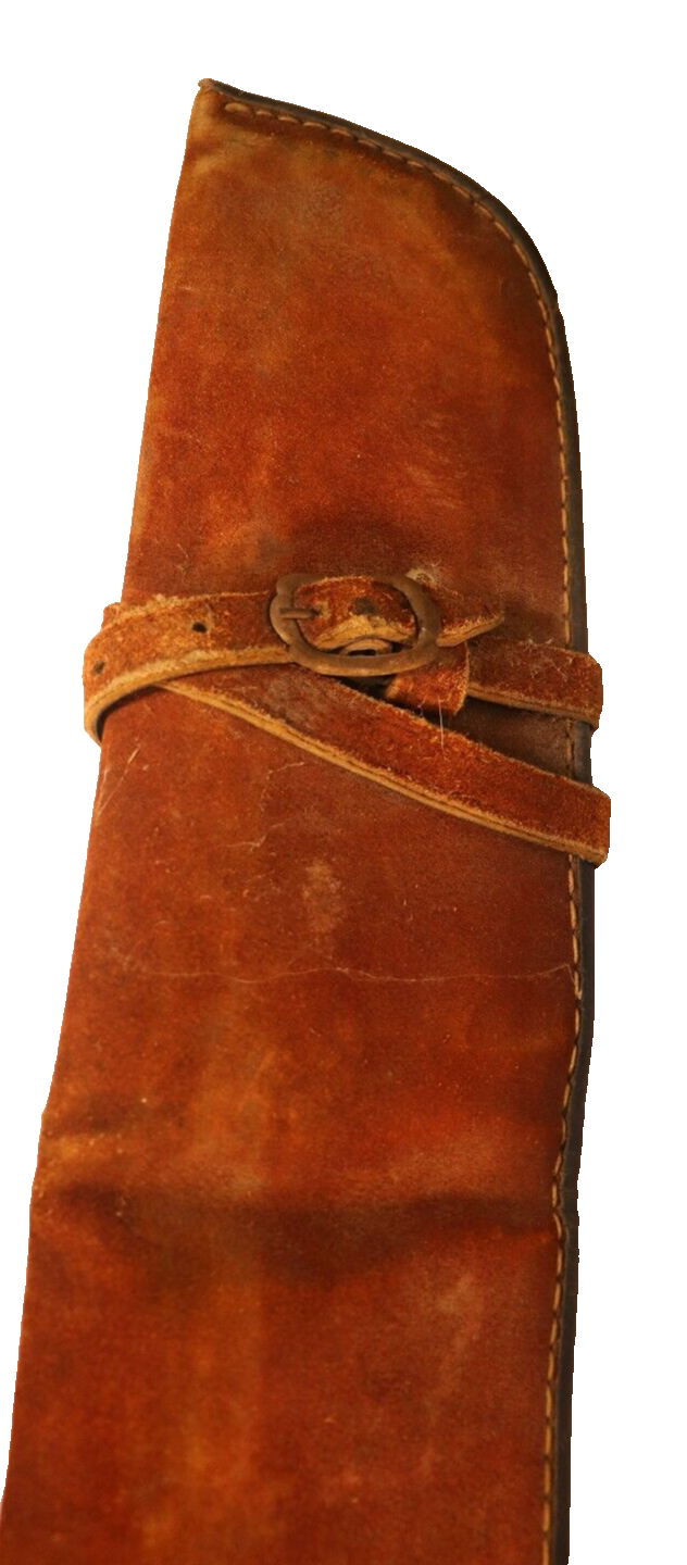 Vintage Padded Brown Suede Leather Rifle Gun Carry Case 36 Inches