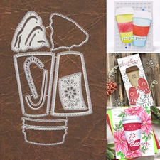 Coffee Cup to Go Stitched Confetti Shaker Cutting & Embossing Dies – Winter +
