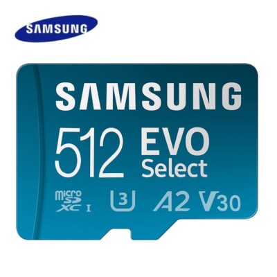 512GB SamSung Evo Select MicroSD Speicherkarte SDXC UHS-I U3 A2 Class 10 130MB/s