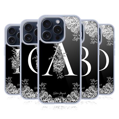 NATURE MAGICK MONOGRAMM BLUMEN B&W 1 GELHÜLLE KOMPATIBEL MIT iPHONE & MAGSAFE