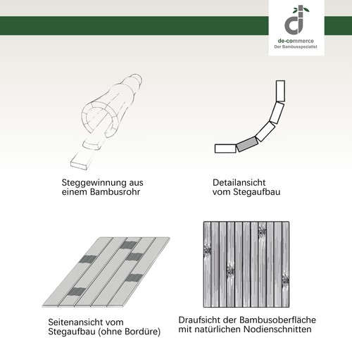 Parquet Prêt à Poser Bambou Massif flexbamboo Rouleaux Sol Parquet - 2m Largeur - Afbeelding 6 van 36