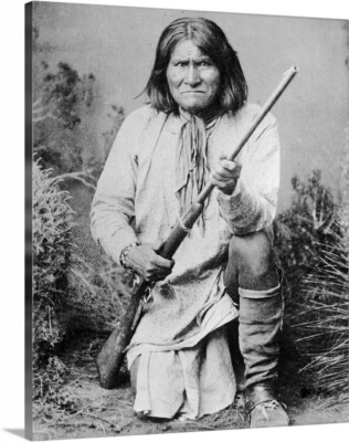 Canvas Wrap Giclee Art Geronimo native Indian Warrior  Off 16 x 24