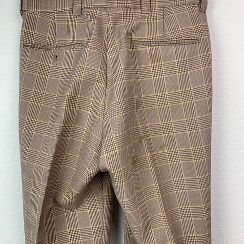 Vintage 1970er Levi's Panatela kariert Polyester Disco Freizeit Hose Herren 29x31 - Bild 4 von 5