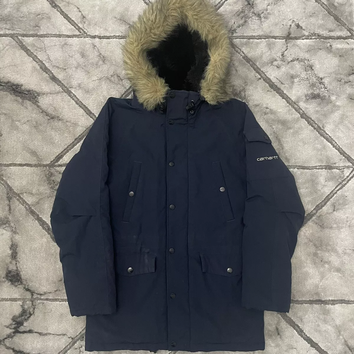 Carhartt coat clearance with fur hood