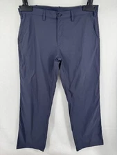 Eddie Bauer Pants Men 38x30 Blue Tech Hiking Stretch Nylon Zip Pocket