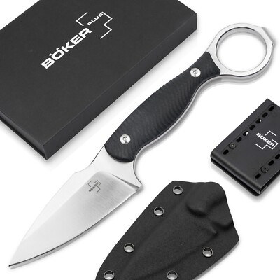 BÖKER PLUS Accomplice Neck Knife 42a Full Tang EDC Messer D2 G10 Kydex 02BO176