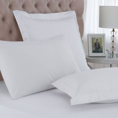 100 % ägyptische Baumwolle 2x Kissenhülle Hotelqualität 200 Fadenzahl Kissenbezug