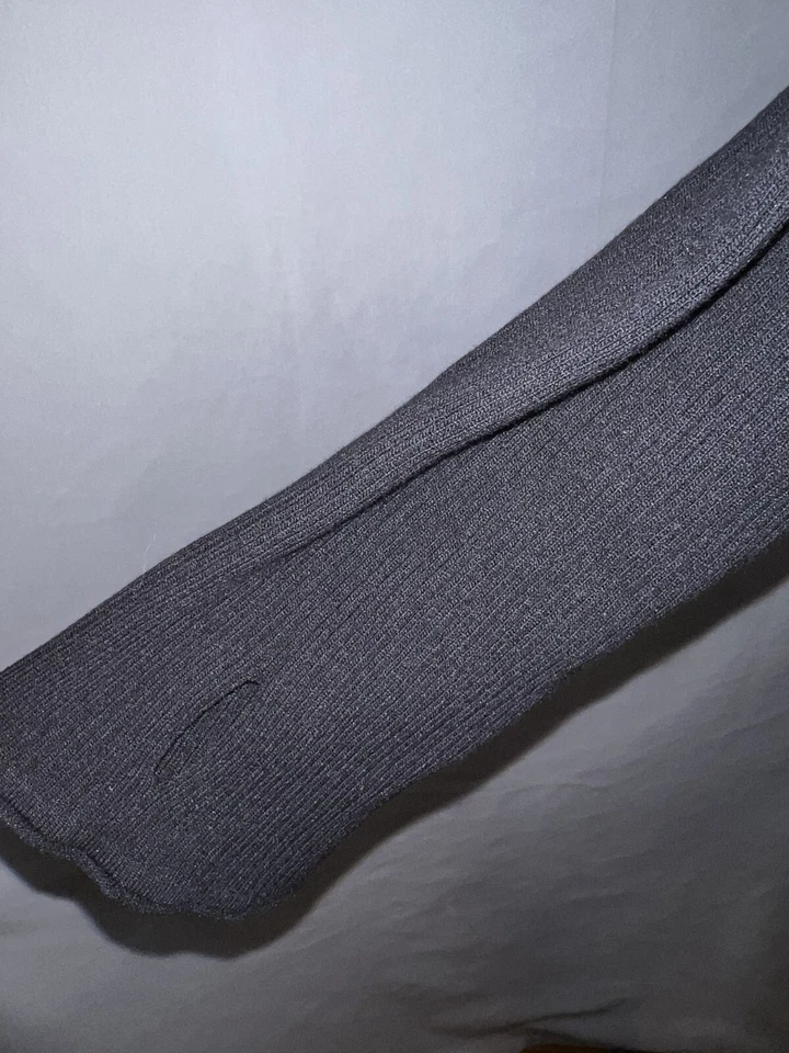 Suéter feminino ASOS Design tamanho 24 preto malha com nervuras gola alta pulôver LS - Imagem 4 de 4