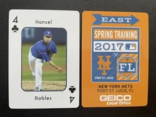 *SCARCE* HANSEL ROBLES ~ 2017 NY Mets Spring Training Playing Cards ~ 4 CLUBS